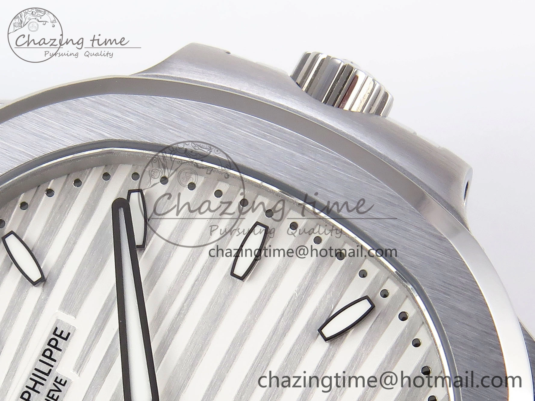 Tailored NAUTILUS 7118 LADIES SS PPF 1:1 BEST EDITION WHITE DIAL ON SS BRACELET 324CS 8772