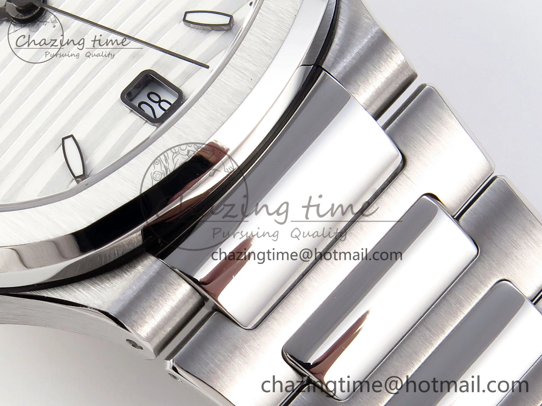 Tailored NAUTILUS 7118 LADIES SS PPF 1:1 BEST EDITION WHITE DIAL ON SS BRACELET 324CS 8772