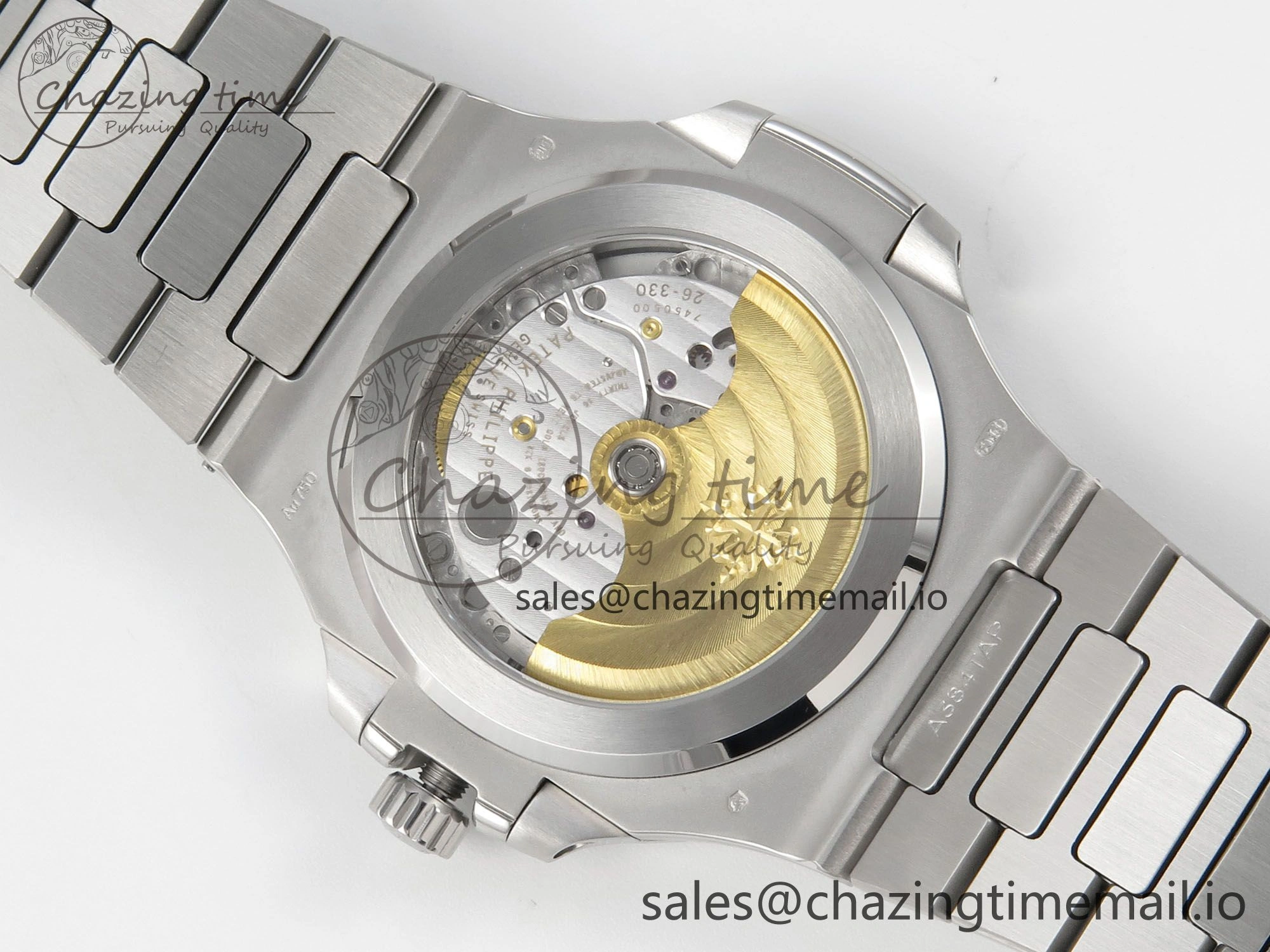 Nautilus 5711 3KF 1:1 Best Edition Blue Textured Dial on SS Bracelet A330 Super Clone Trendsetting 8652