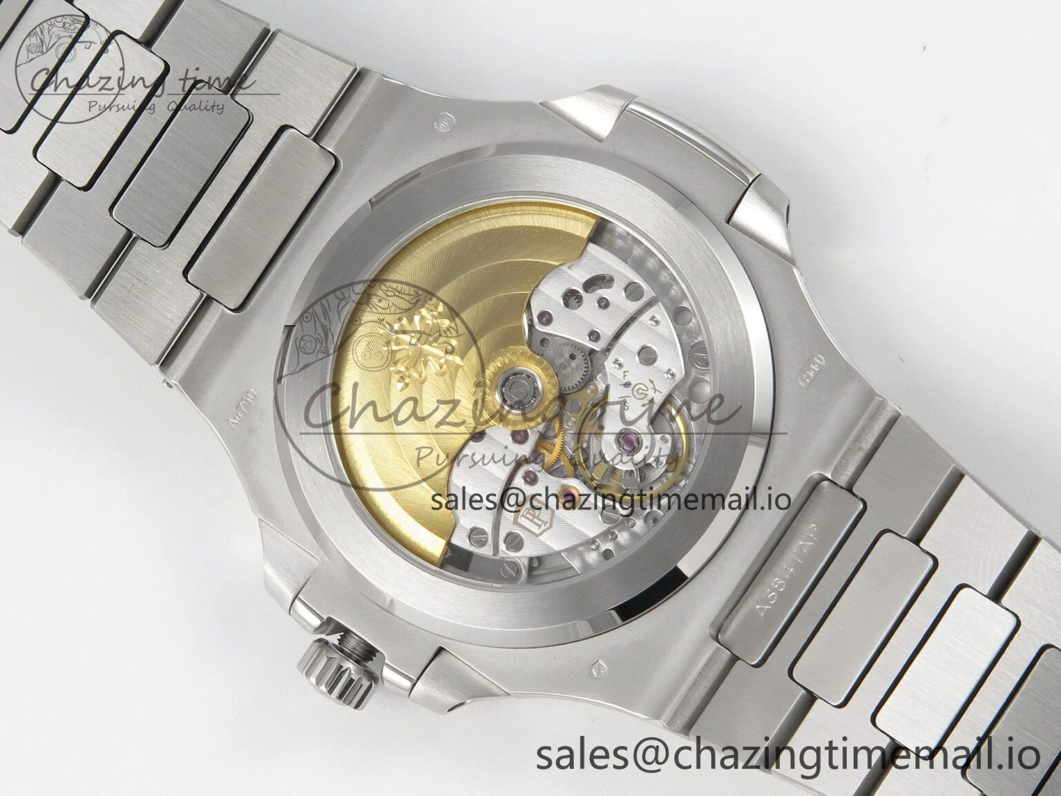 Nautilus 5711 3KF 1:1 Best Edition Blue Textured Dial on SS Bracelet A330 Super Clone Trendsetting 8652