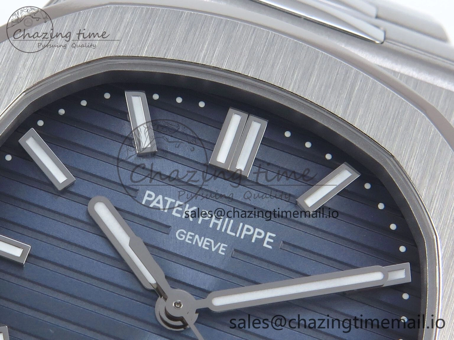 Nautilus 5711 3KF 1:1 Best Edition Blue Textured Dial on SS Bracelet A330 Super Clone Trendsetting 8652