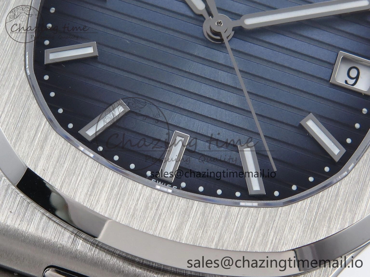 Nautilus 5711 3KF 1:1 Best Edition Blue Textured Dial on SS Bracelet A330 Super Clone Trendsetting 8652