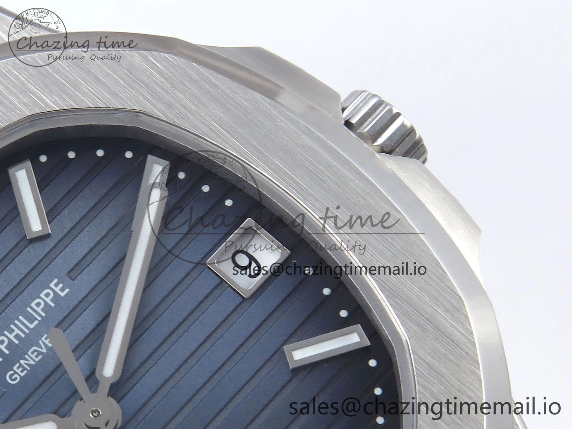 Nautilus 5711 3KF 1:1 Best Edition Blue Textured Dial on SS Bracelet A330 Super Clone Trendsetting 8652