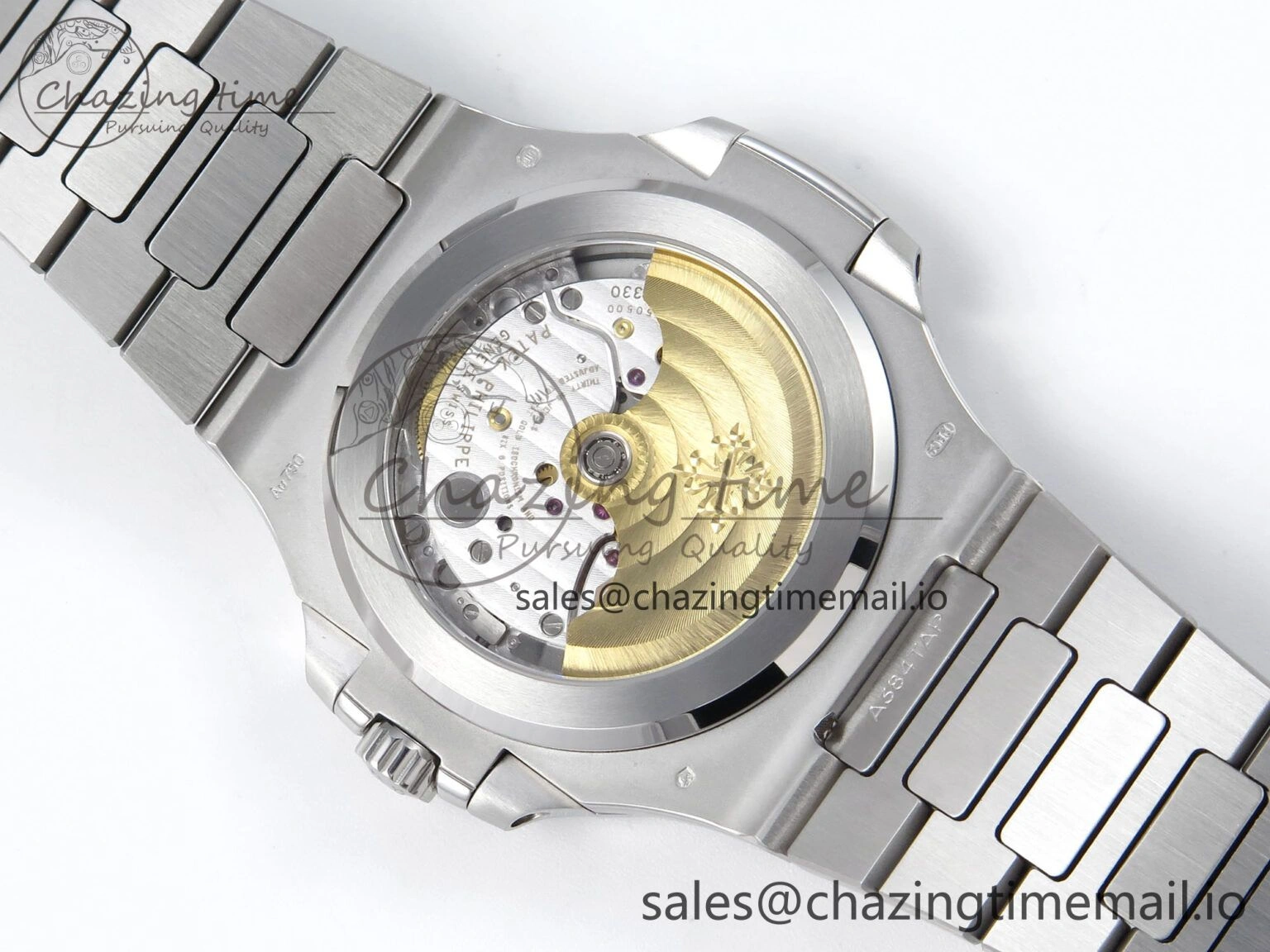 Nautilus 5711 3KF 1:1 Best Edition Blue Textured Dial on SS Bracelet A330 Super Clone Trendsetting 8652