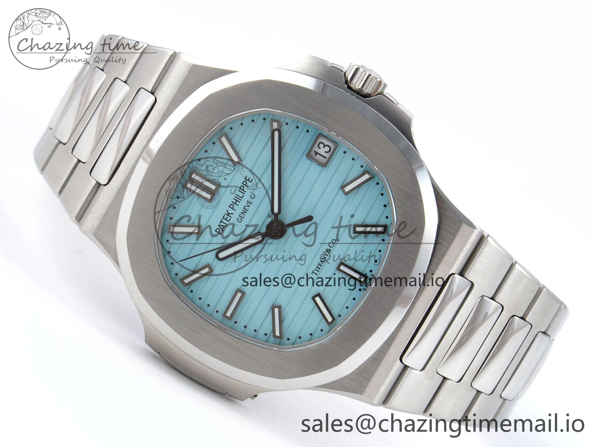 Nautilus 5711 3KF 1:1 Best Edition Tiffany Blue Dial on SS Bracelet A324 Super Clone V Stylish 8717