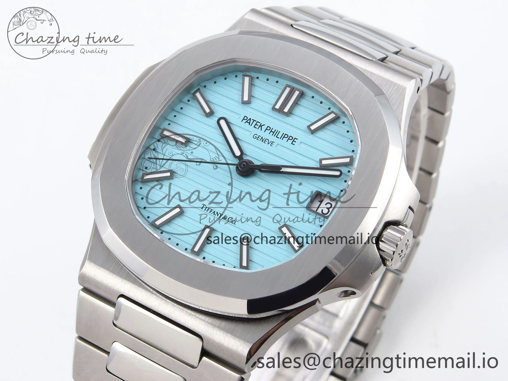 Nautilus 5711 3KF 1:1 Best Edition Tiffany Blue Dial on SS Bracelet A324 Super Clone V Stylish 8717
