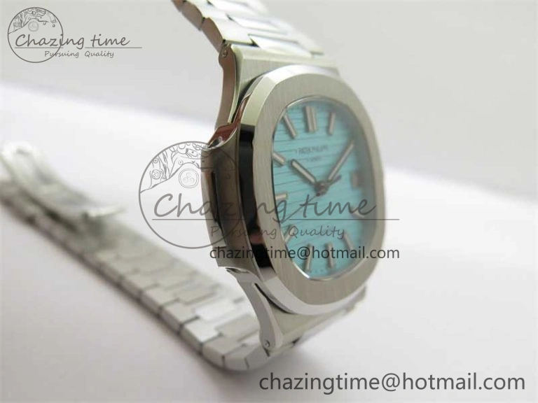 Nautilus 5711 3KF 1:1 Best Edition Tiffany Blue Dial on SS Bracelet A324 Super Clone V Classic 8847