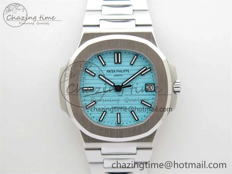 Nautilus 5711 3KF 1:1 Best Edition Tiffany Blue Dial on SS Bracelet A324 Super Clone V Classic 8847