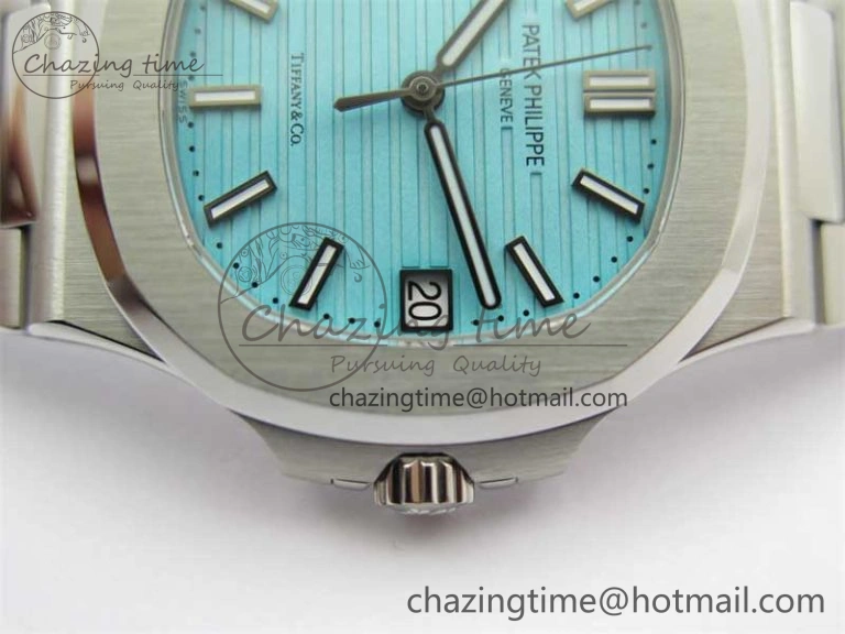 Nautilus 5711 3KF 1:1 Best Edition Tiffany Blue Dial on SS Bracelet A324 Super Clone V Classic 8847