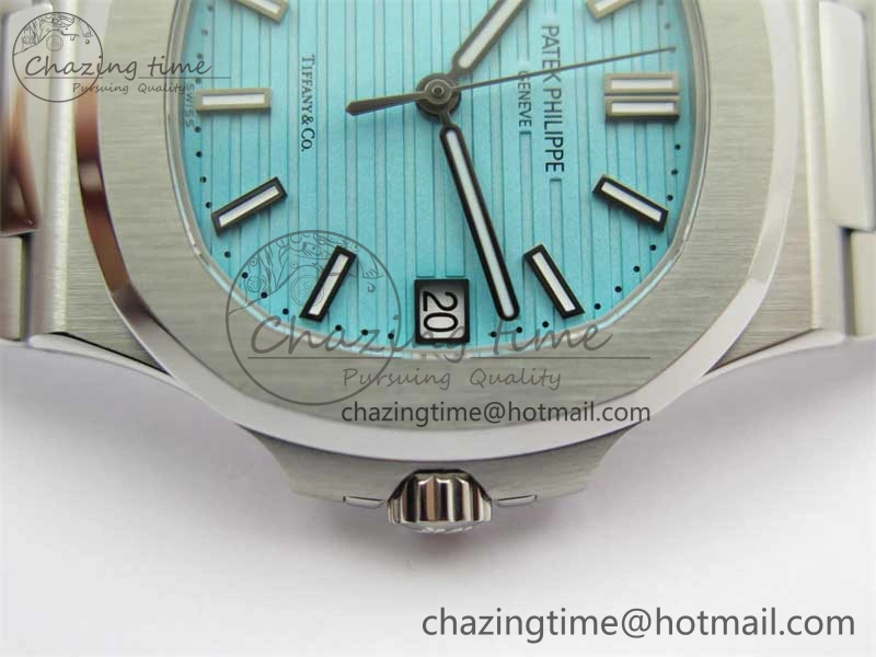Nautilus 5711 3KF 1:1 Best Edition Tiffany Blue Dial on SS Bracelet A324 Super Clone V Classic 8847