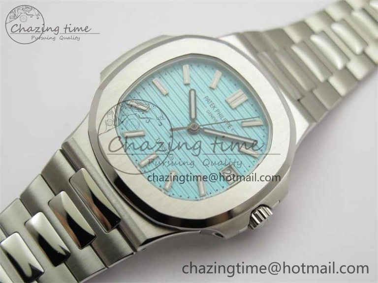 Nautilus 5711 3KF 1:1 Best Edition Tiffany Blue Dial on SS Bracelet A324 Super Clone V Classic 8847