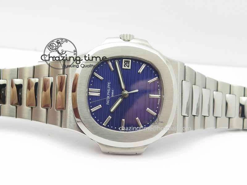 Stylish Nautilus 5711 40th Anniversary BP Maker Best Edition Blue Dial On SS Bracelet MIYOTA 9015 PP324CS 9050