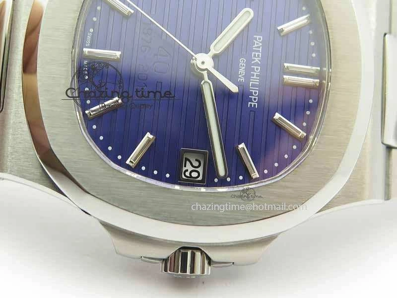 Stylish Nautilus 5711 40th Anniversary BP Maker Best Edition Blue Dial On SS Bracelet MIYOTA 9015 PP324CS 9050