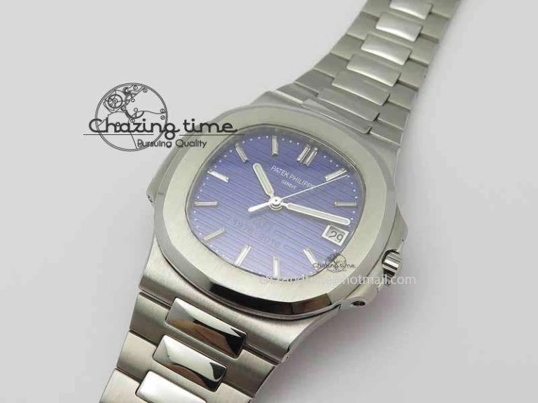 Stylish Nautilus 5711 40th Anniversary BP Maker Best Edition Blue Dial On SS Bracelet MIYOTA 9015 PP324CS 9050