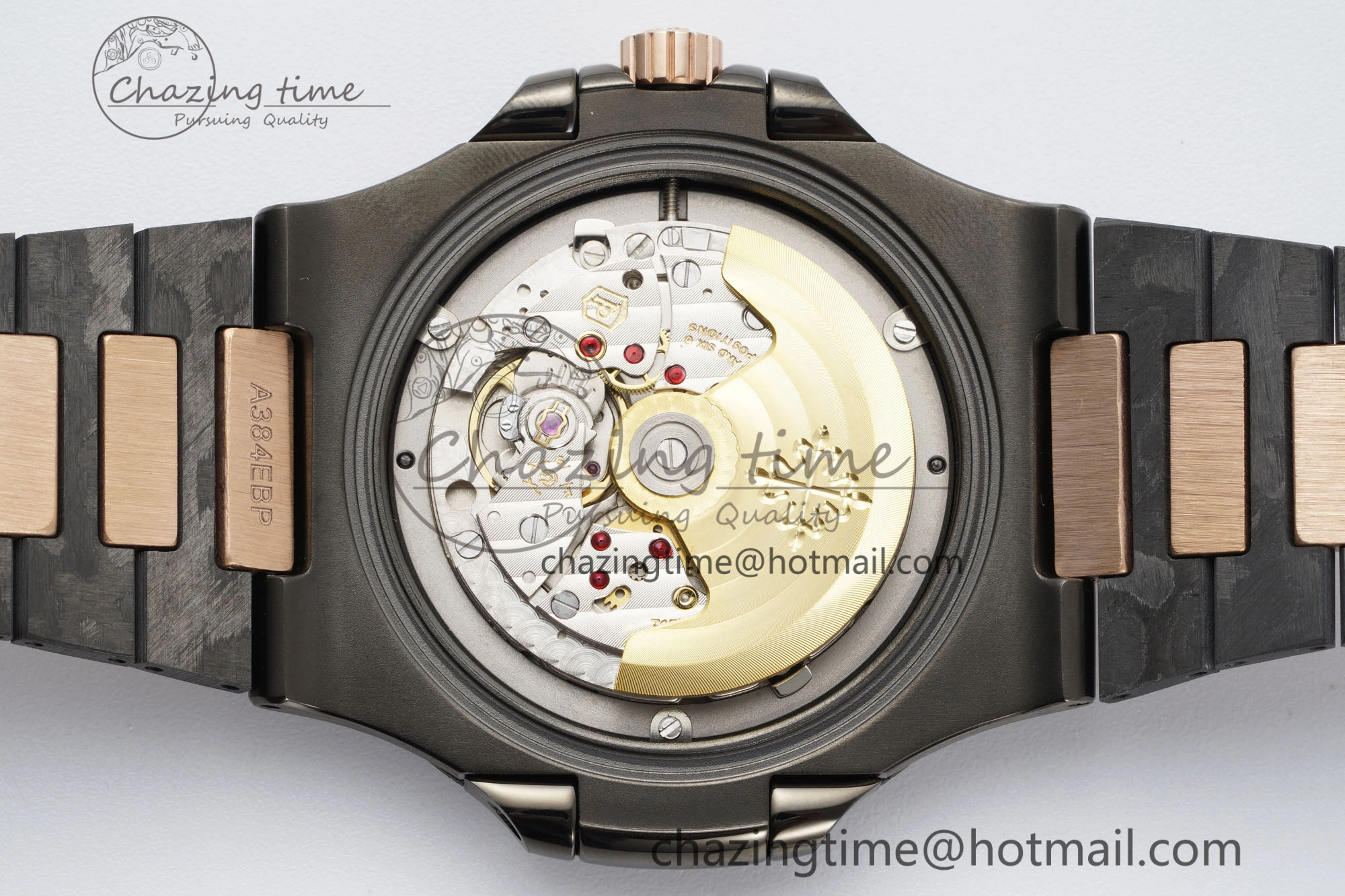 Effortless Nautilus 5711 DIW Carbon DIWF 1:1 Best Edition Black Textured Dial on Carbon RG Bracelet 324CS 8824
