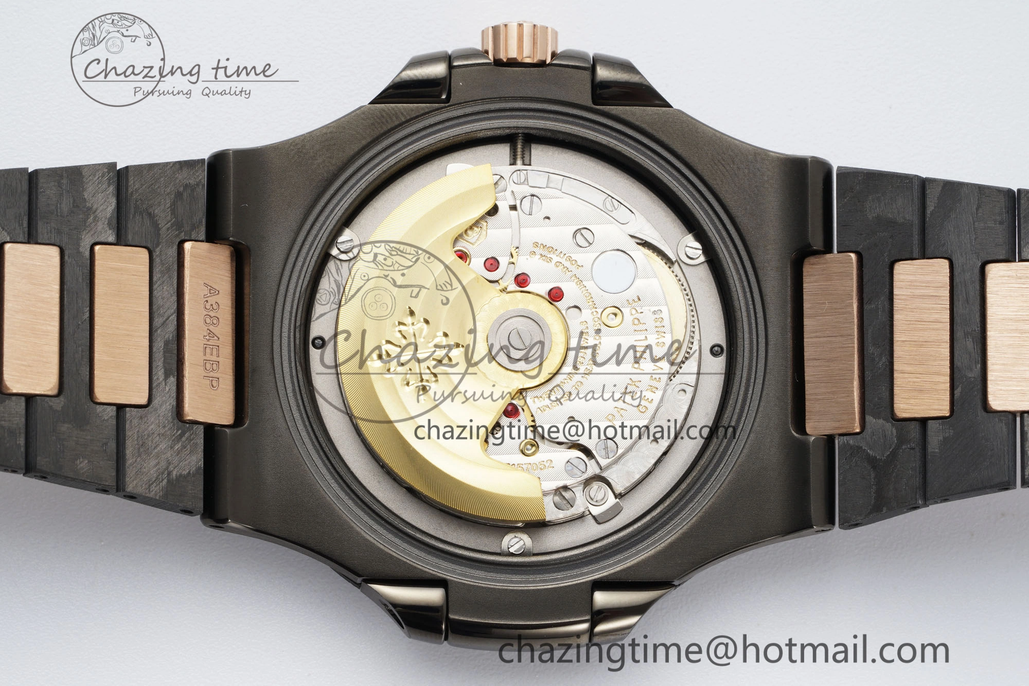 Effortless Nautilus 5711 DIW Carbon DIWF 1:1 Best Edition Black Textured Dial on Carbon RG Bracelet 324CS 8824