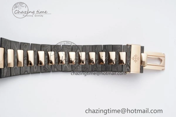 Effortless Nautilus 5711 DIW Carbon DIWF 1:1 Best Edition Black Textured Dial on Carbon RG Bracelet 324CS 8824