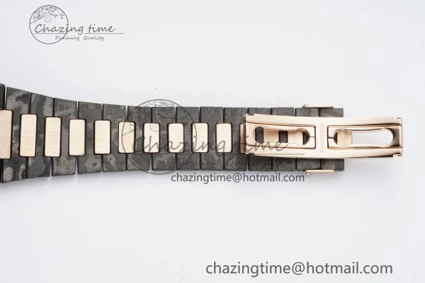 Effortless Nautilus 5711 DIW Carbon DIWF 1:1 Best Edition Black Textured Dial on Carbon RG Bracelet 324CS 8824