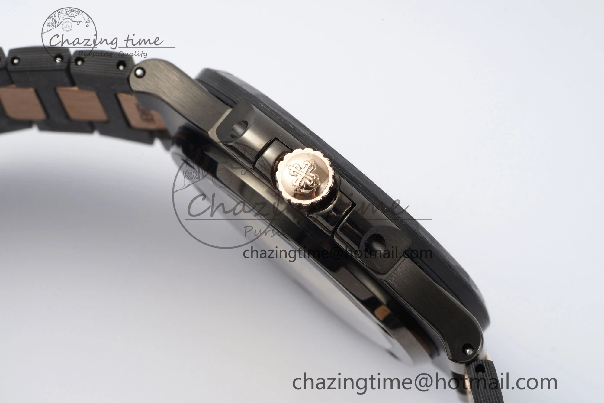 Effortless Nautilus 5711 DIW Carbon DIWF 1:1 Best Edition Black Textured Dial on Carbon RG Bracelet 324CS 8824