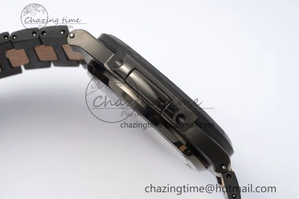 Effortless Nautilus 5711 DIW Carbon DIWF 1:1 Best Edition Black Textured Dial on Carbon RG Bracelet 324CS 8824