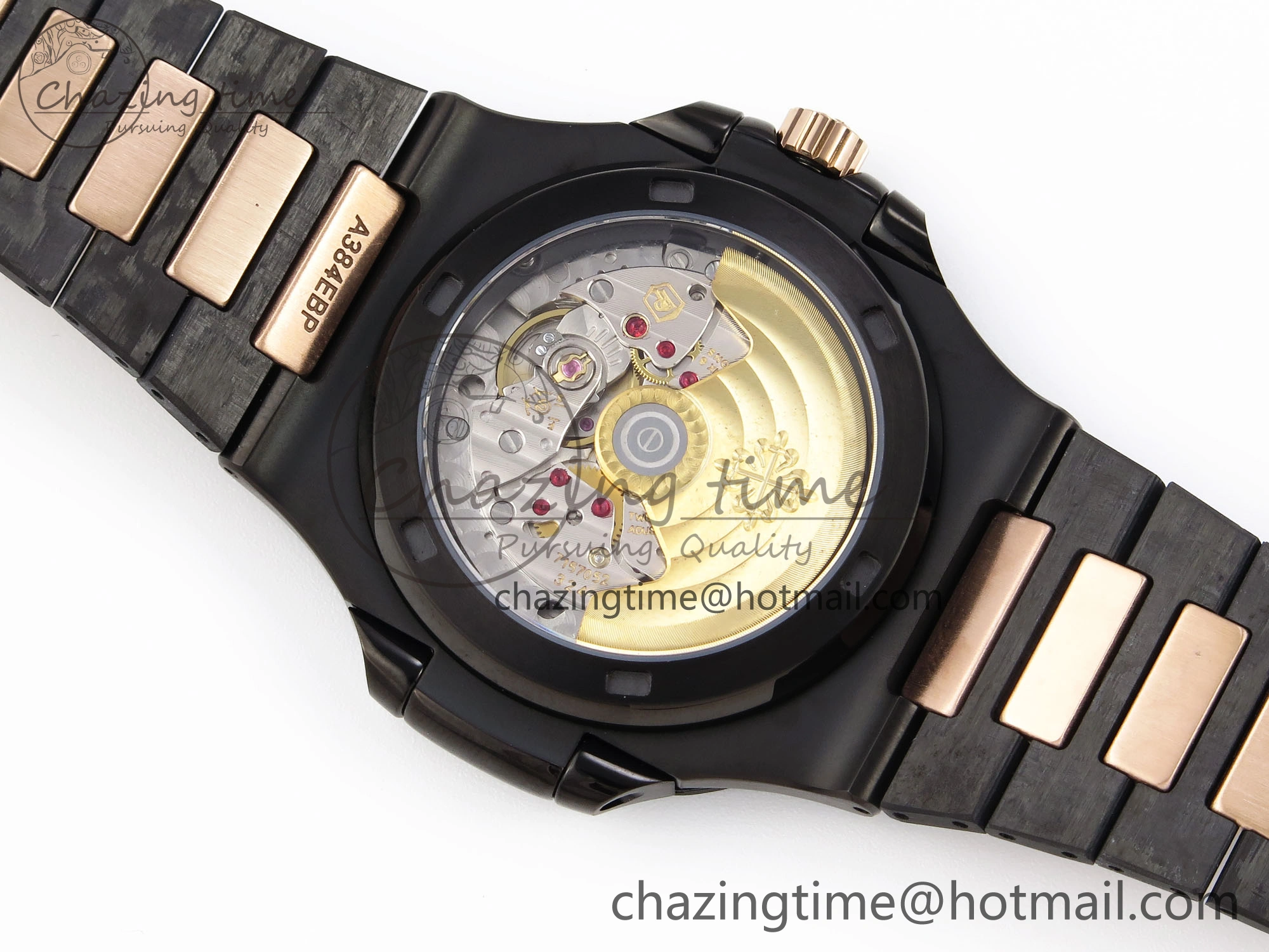 Resilient Nautilus 5711 DIW Carbon DIWF 1:1 Best Edition Black Textured Dial on Carbon RG Bracelet 324CS 8791