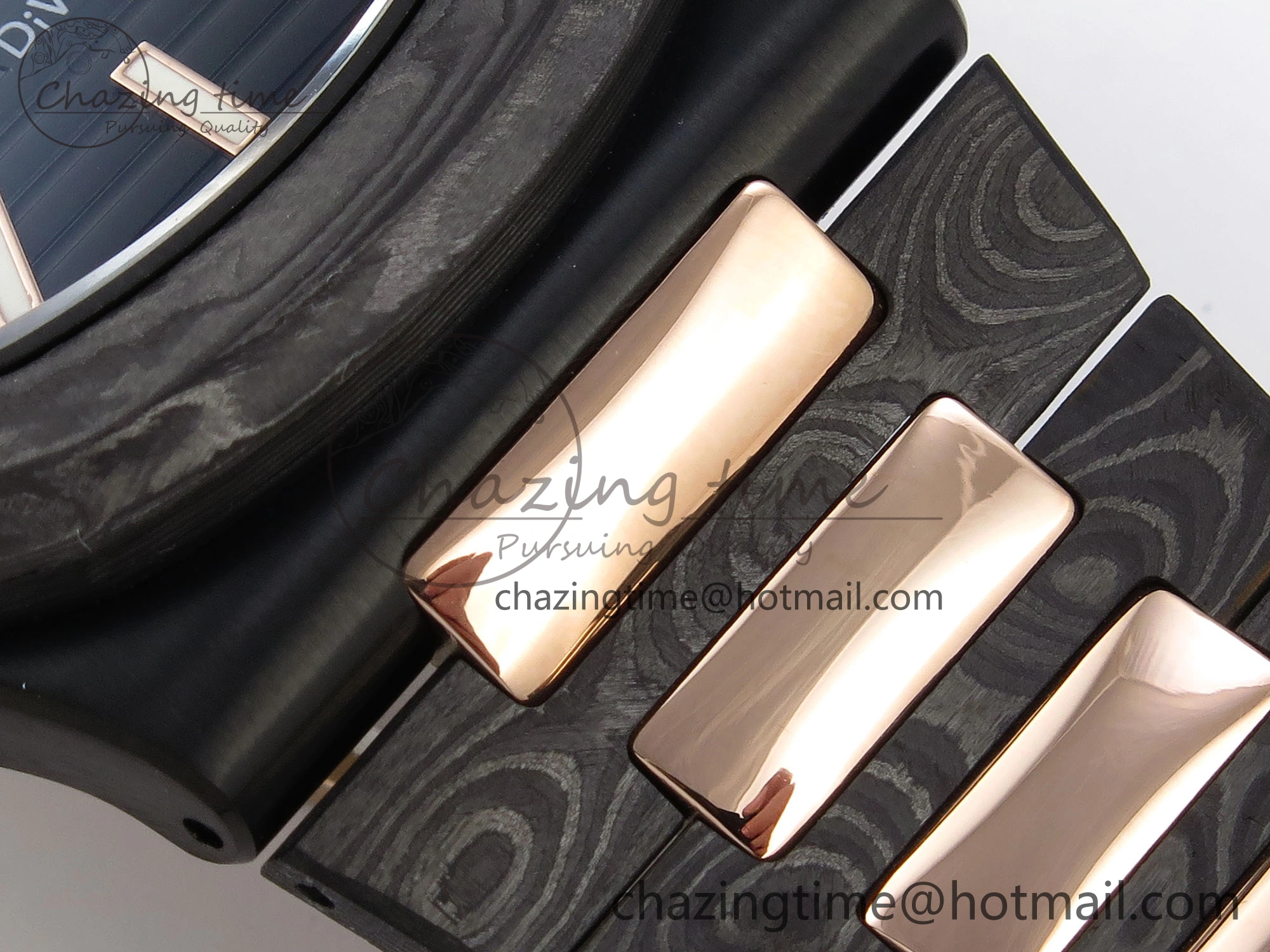 Resilient Nautilus 5711 DIW Carbon DIWF 1:1 Best Edition Black Textured Dial on Carbon RG Bracelet 324CS 8791