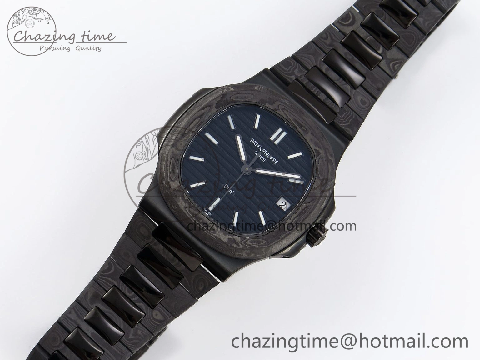 Versatile Nautilus 5711 DIW Carbon DIWF 1:1 Best Edition Blue Textured Dial on Carbon PVD Bracelet 324CS 8795