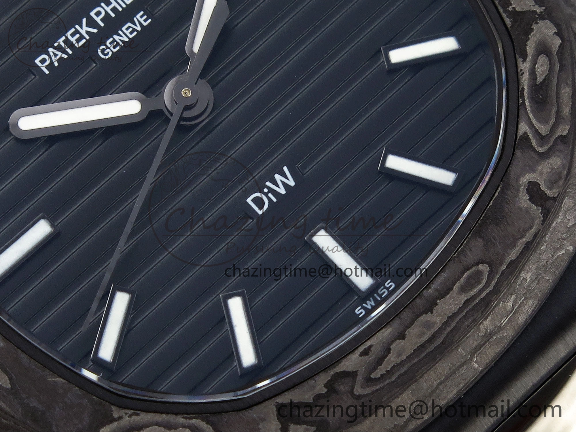 Versatile Nautilus 5711 DIW Carbon DIWF 1:1 Best Edition Blue Textured Dial on Carbon PVD Bracelet 324CS 8795
