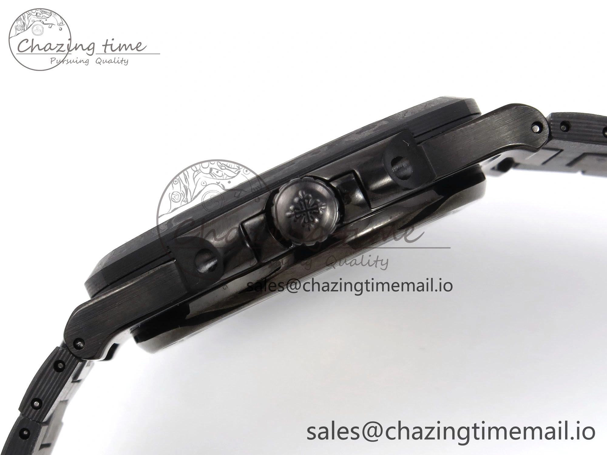 Nautilus 5711 DIW Carbon DIWF 1:1 Best Edition Green Textured Dial On Carbon Bracelet 324CS DailyWear 8693