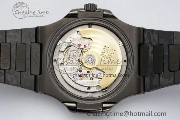 Nautilus 5711 DIW Carbon DIWF 1:1 Best Edition Tiffany Blue Textured Dial on Carbon PVD Bracelet 324CS Effortless 8785