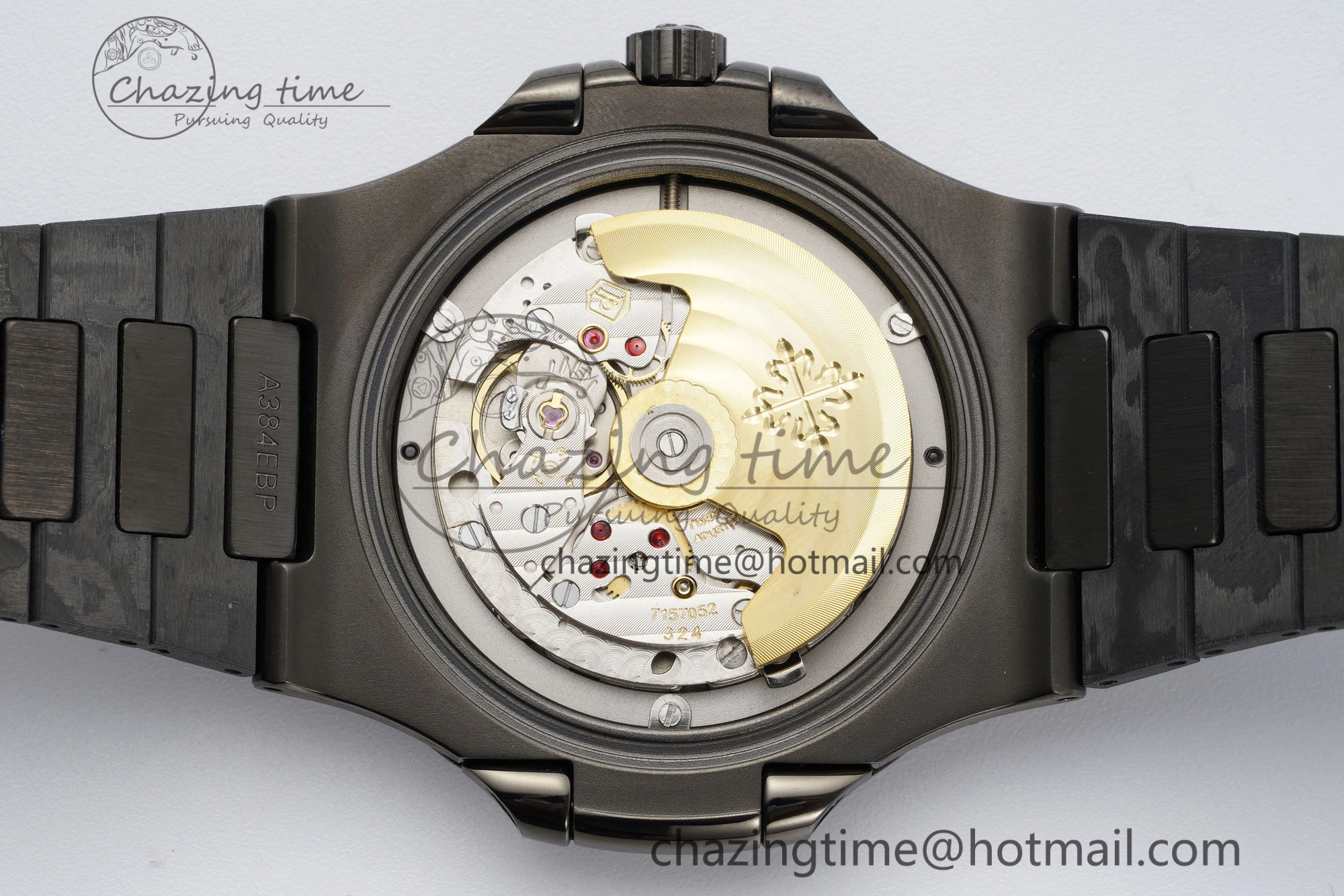 Nautilus 5711 DIW Carbon DIWF 1:1 Best Edition Tiffany Blue Textured Dial on Carbon PVD Bracelet 324CS Effortless 8785