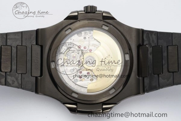 Nautilus 5711 DIW Carbon DIWF 1:1 Best Edition Tiffany Blue Textured Dial on Carbon PVD Bracelet 324CS Effortless 8785