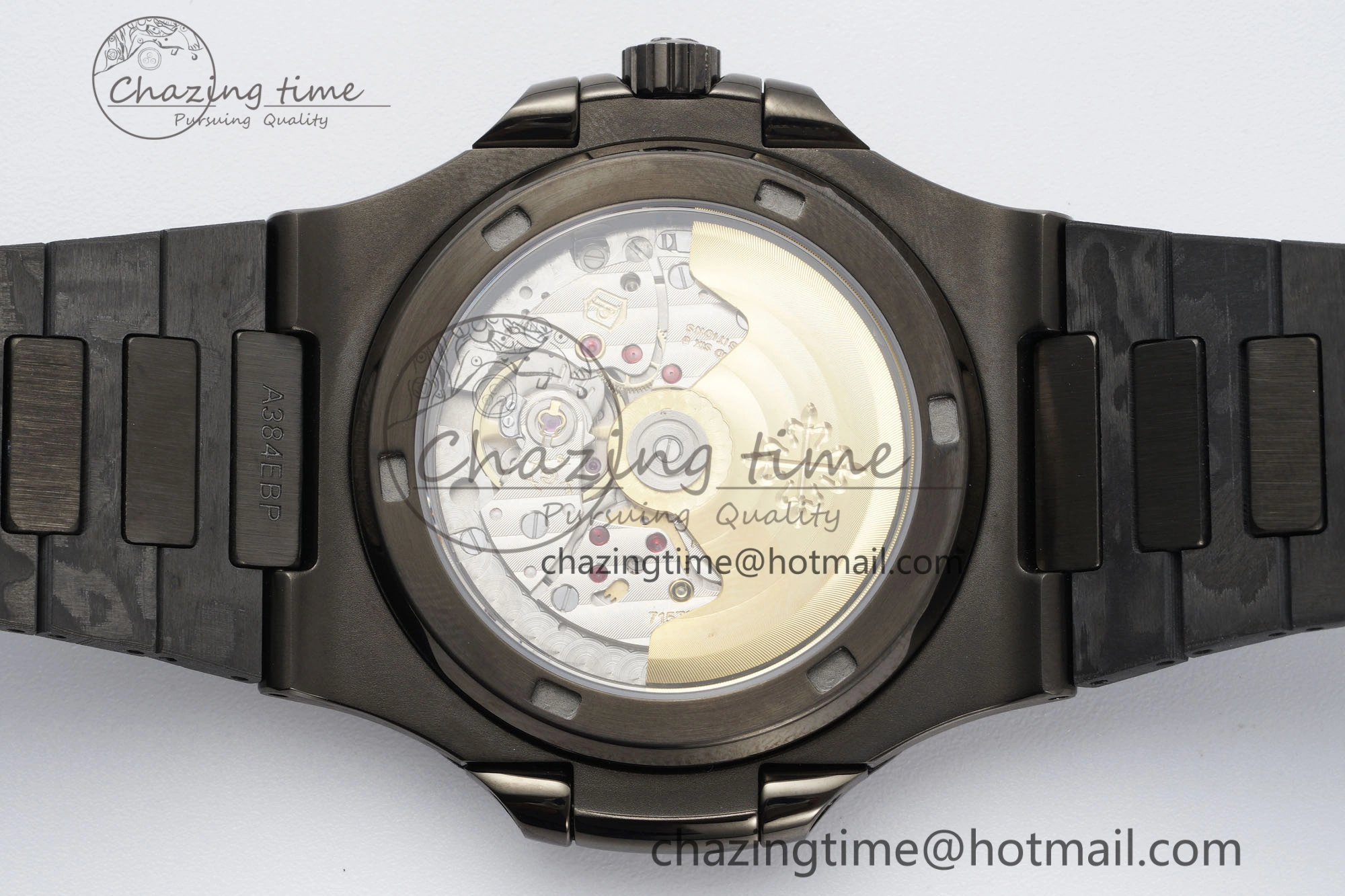 Nautilus 5711 DIW Carbon DIWF 1:1 Best Edition Tiffany Blue Textured Dial on Carbon PVD Bracelet 324CS Effortless 8785