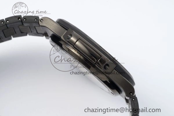 Nautilus 5711 DIW Carbon DIWF 1:1 Best Edition Tiffany Blue Textured Dial on Carbon PVD Bracelet 324CS Effortless 8785