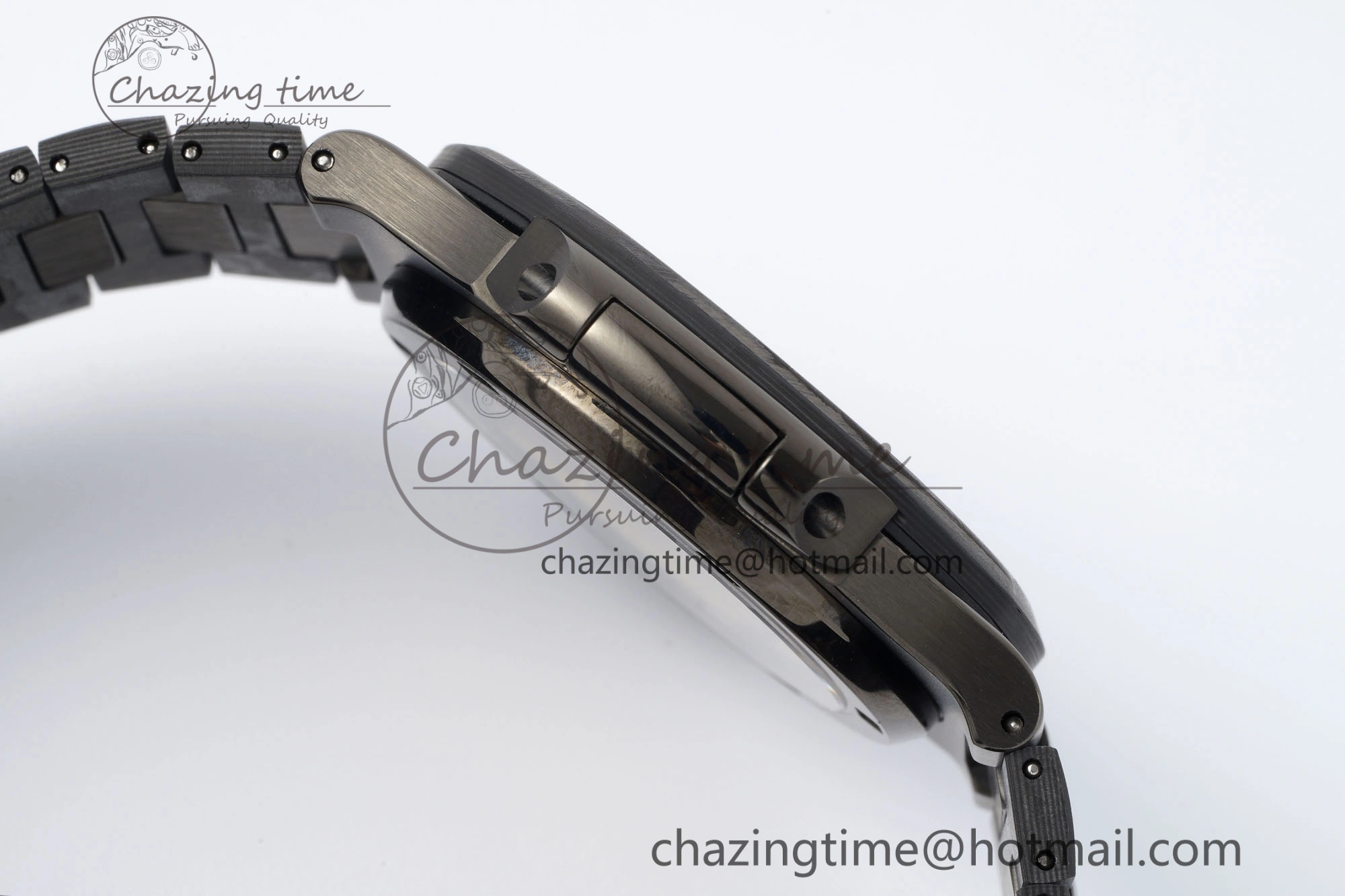 Nautilus 5711 DIW Carbon DIWF 1:1 Best Edition Tiffany Blue Textured Dial on Carbon PVD Bracelet 324CS Effortless 8785
