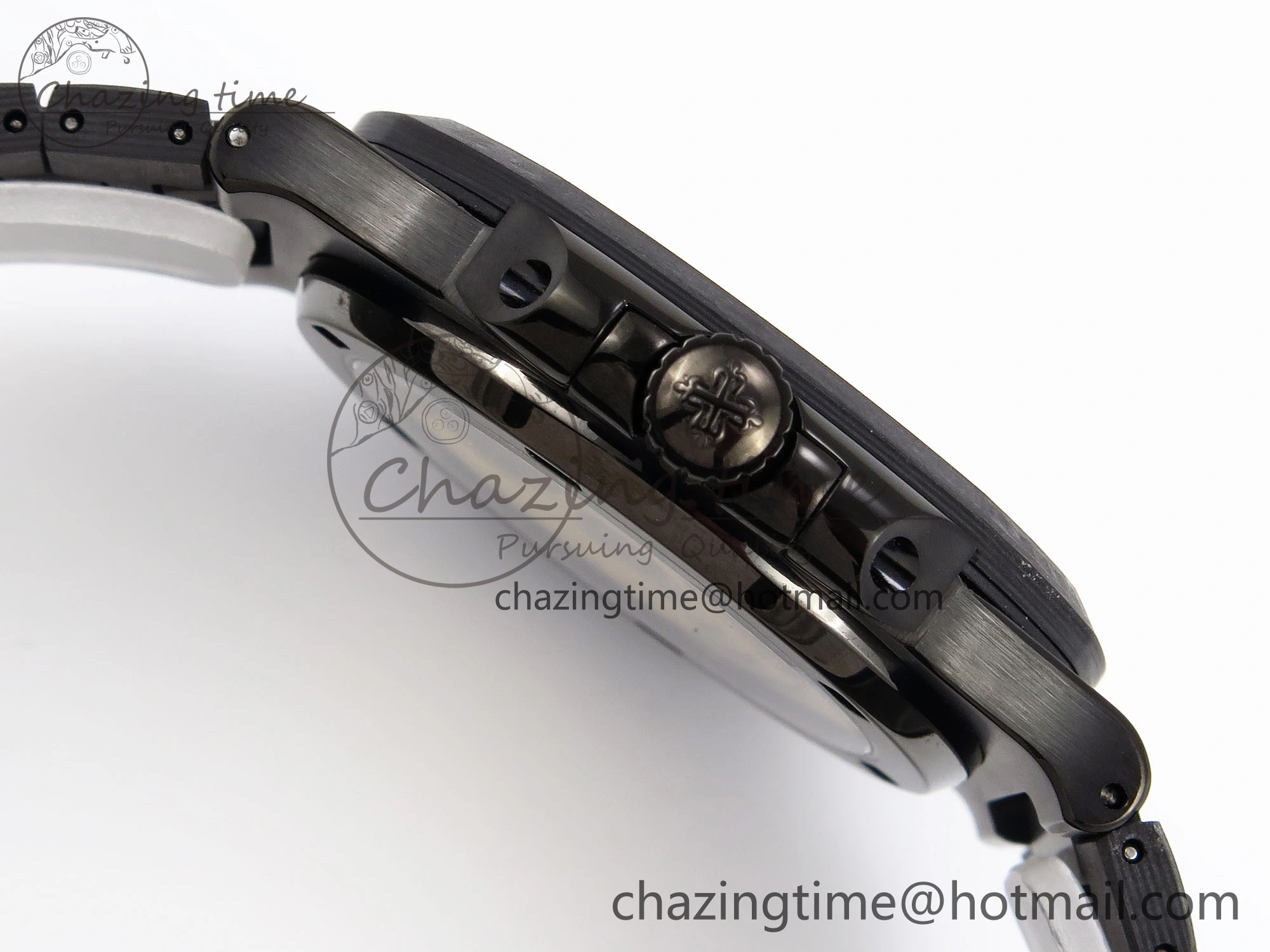 Nautilus 5711 DIW Carbon DIWF 1:1 Best Edition White Textured Dial on Carbon PVD Bracelet 324CS Stretchable 8792