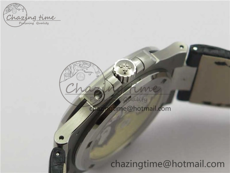 Nautilus 5711 PPF 1:1 Best Edition Blue Textured Dial on Leather Strap 324CS V Thermal 8935