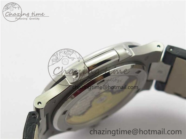 Nautilus 5711 PPF 1:1 Best Edition Blue Textured Dial on Leather Strap 324CS V Thermal 8935