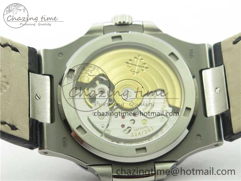 Nautilus 5711 PPF 1:1 Best Edition Blue Textured Dial on Leather Strap 324CS V Thermal 8935