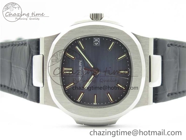 Nautilus 5711 PPF 1:1 Best Edition Blue Textured Dial on Leather Strap 324CS V Thermal 8935