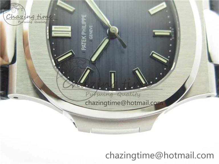 Nautilus 5711 PPF 1:1 Best Edition Blue Textured Dial on Leather Strap 324CS V Thermal 8935