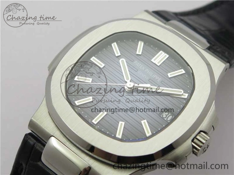 Nautilus 5711 PPF 1:1 Best Edition Blue Textured Dial on Leather Strap 324CS V Thermal 8935