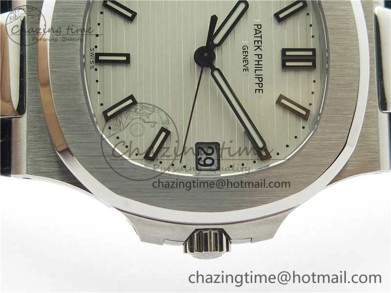 Nautilus 5711 PPF 1:1 Best Edition White Textured Dial on Leather Strap 324CS V ModernLook 8938