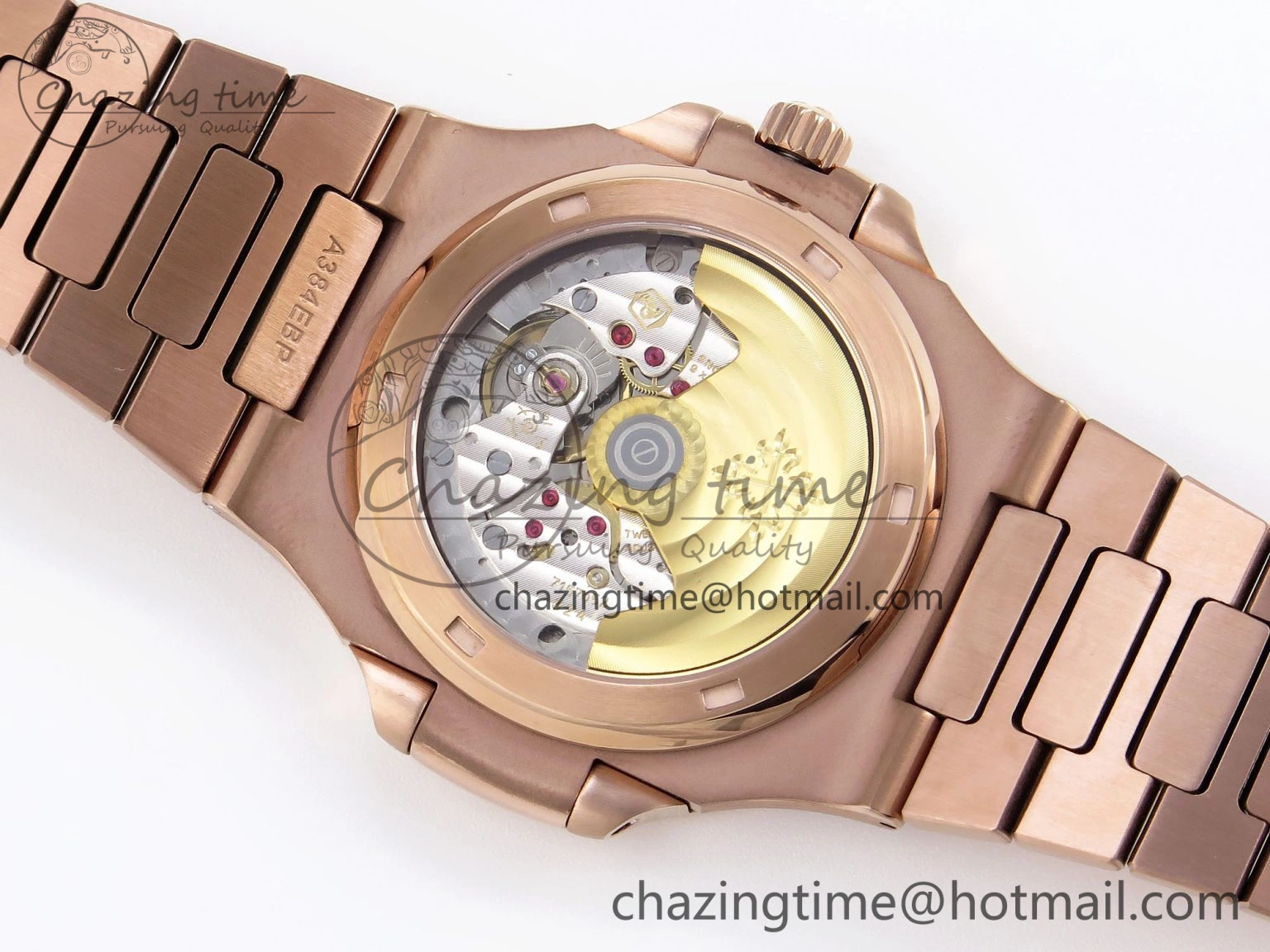 Nautilus 5711 RG GPF 1:1 Best Edition Gray Dial Purple Diamonds Bezel on RG Bracelet 324CS Reliable 8790