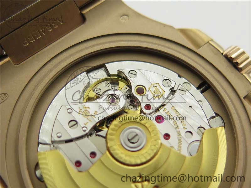 ModernLook Nautilus 5711 RG PPF 1:1 Best Edition Gray Dial Diamonds Bezel on RG Bracelet 324CS (Free box) V 8887