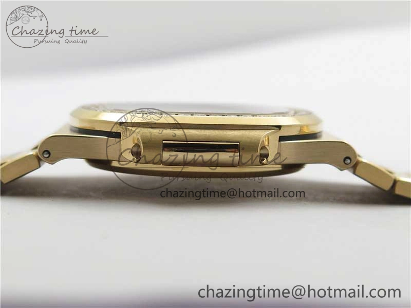 Nautilus 5711 RG PPF 1:1 Best Edition White Dial Diamonds Bezel on RG Bracelet 324CS (Free box) V FastDry 8889