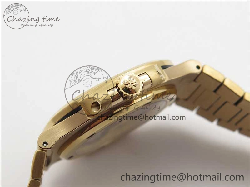 Nautilus 5711 RG PPF 1:1 Best Edition White Dial Diamonds Bezel on RG Bracelet 324CS (Free box) V FastDry 8889