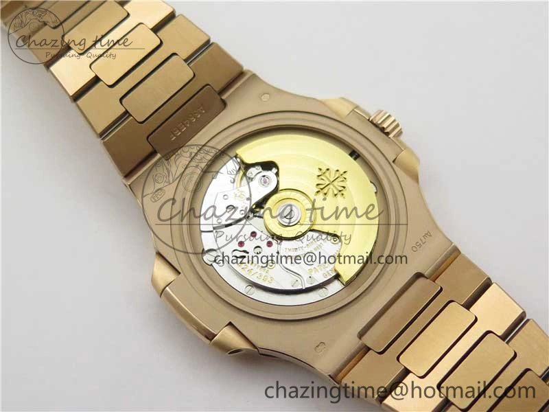Nautilus 5711 RG PPF 1:1 Best Edition White Dial Diamonds Bezel on RG Bracelet 324CS (Free box) V FastDry 8889