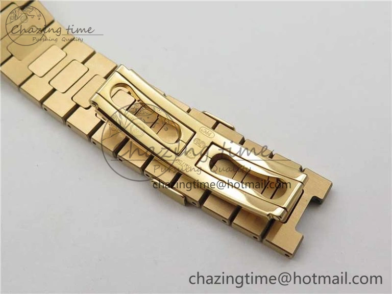 Nautilus 5711 RG PPF 1:1 Best Edition White Dial Diamonds Bezel on RG Bracelet 324CS (Free box) V FastDry 8889
