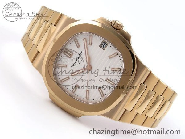 Nautilus 5711 RG PPF 1:1 Best Edition White Dial on RG Bracelet A SportInspired 8720